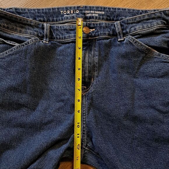 Torrid High Rise Carpenter Classic Denim Feel The Fit Plus Size 18R Coal Mine - Picture 7 of 13